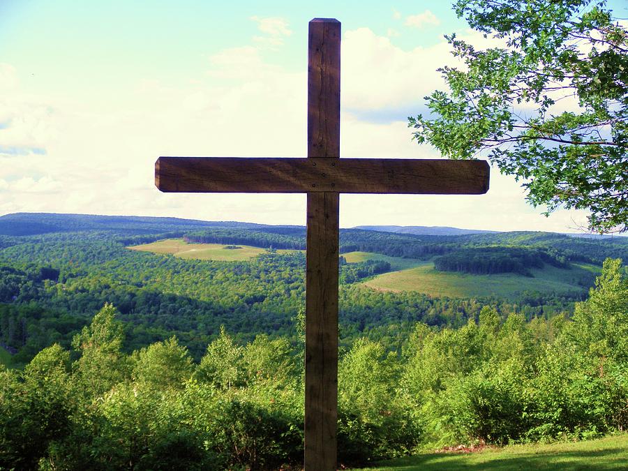 Cross on the Mountain Photograph by Jeanette Oberholtzer