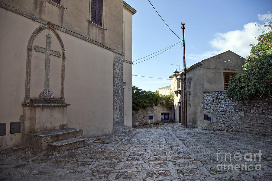 Cross Photograph - Cross Road in Sicily by Madeline Ellis