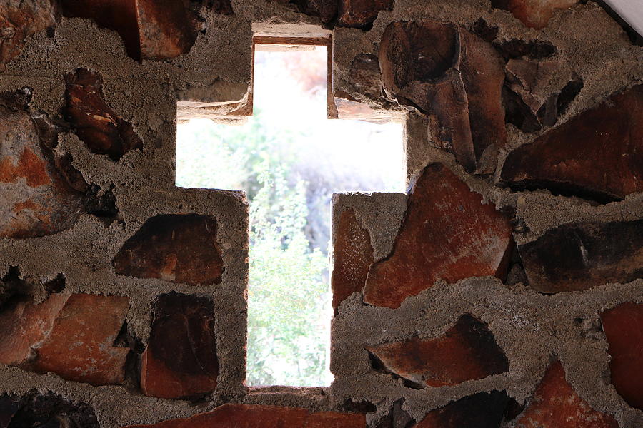 Cross Shaped Window in Chapel  Photograph by Colleen Cornelius