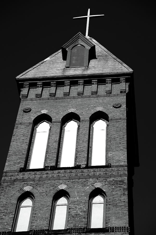 Black And White Photograph - Cross Tower by Karol Livote