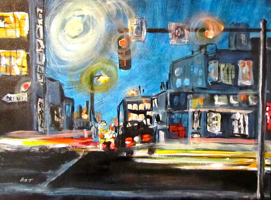 Cross Traffic Painting by Barbara OToole