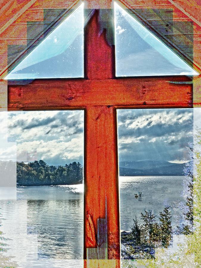 Cross Window Lake View  Photograph by Russel Considine