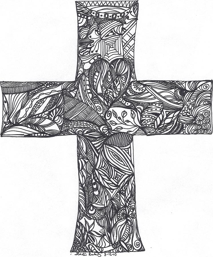 Cross With The Heart Drawing by Heidi Pickels