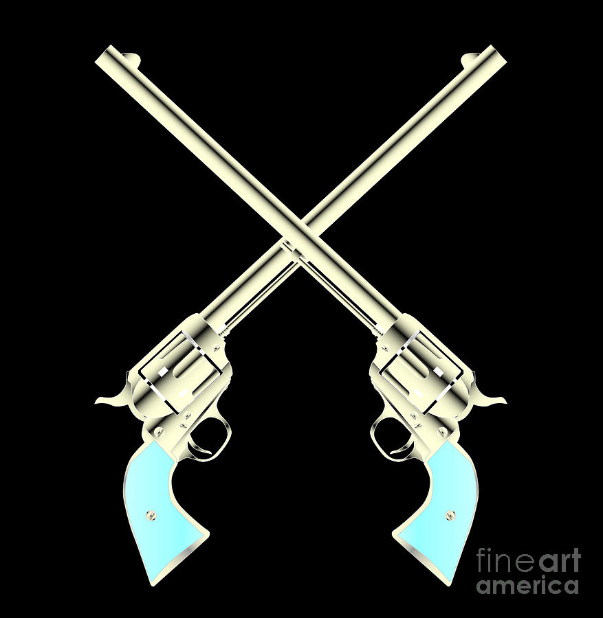 Crossed Guns Pair Digital Art by Bigalbaloo Stock - Fine Art America