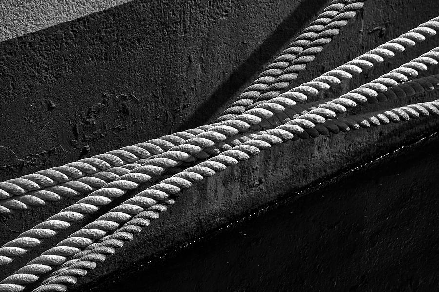 Crossed Ropes Photograph by William Haney