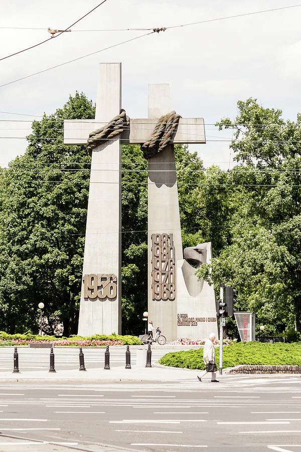 Crosses Commemorating The 1956 Protests in Poznan Poland A Photograph ...