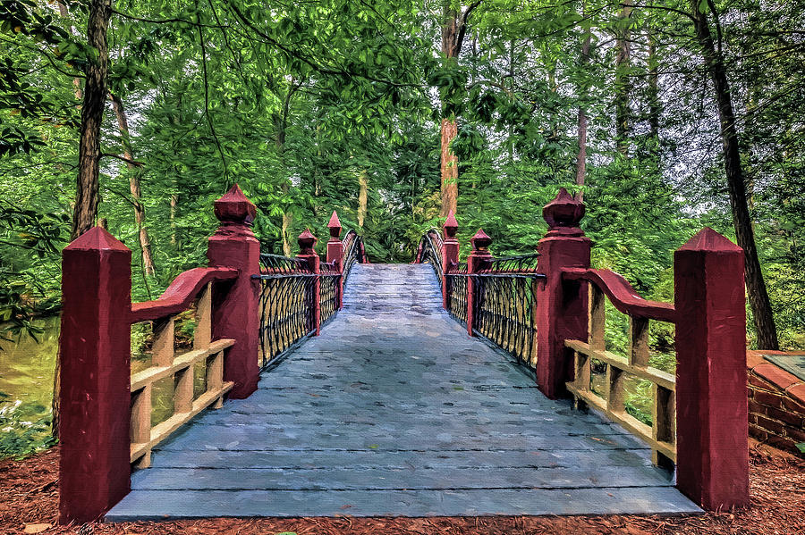 Bridge Photograph - Crossing Crim Dell in Spring by Jerry Gammon
