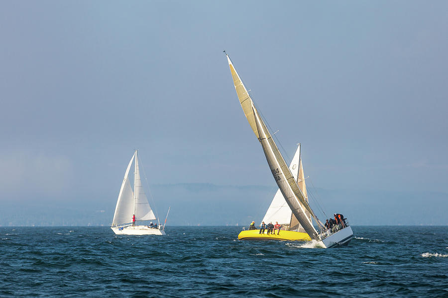 Sailing Photograph - Crossing Over by Linda Ryma Sailing Photograph - Crossing Over by Linda Ryma
