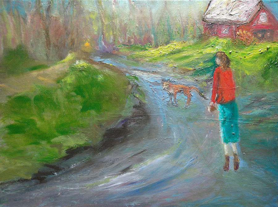 Crossing Paths Painting by Susan Esbensen