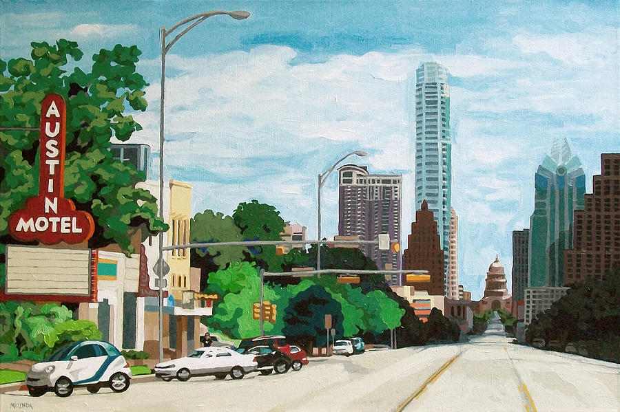 Crossing South Congress Painting by Melinda Patrick