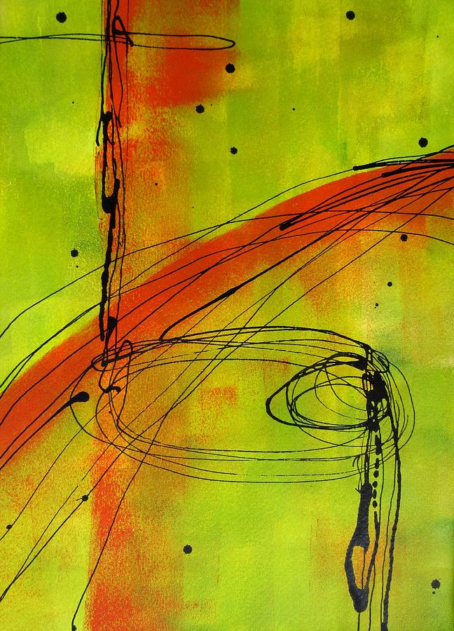Abstract Painting - Crossing the Fast Lane by Louise Adams