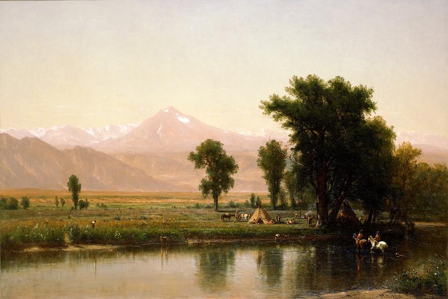 crossing the River Platte Painting by Thomas Worthington