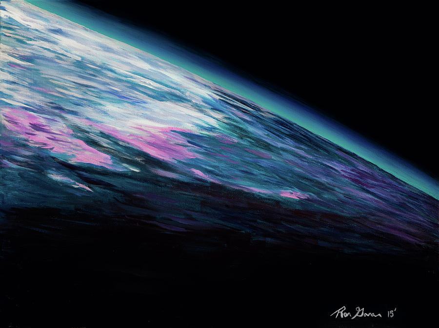 Space Painting - Crossing the Terminator by Ron Garan