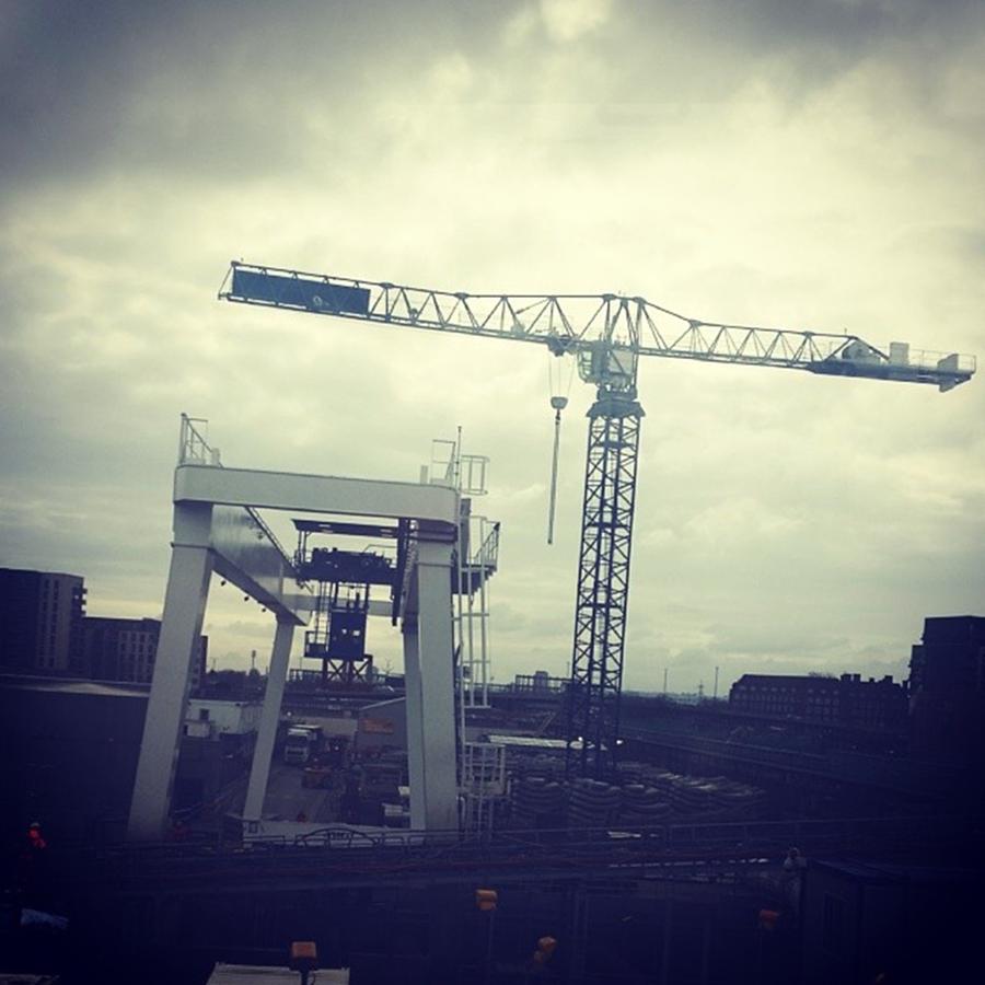 London Photograph - #crossrail #cranes #construction #london by Julie Featherstone