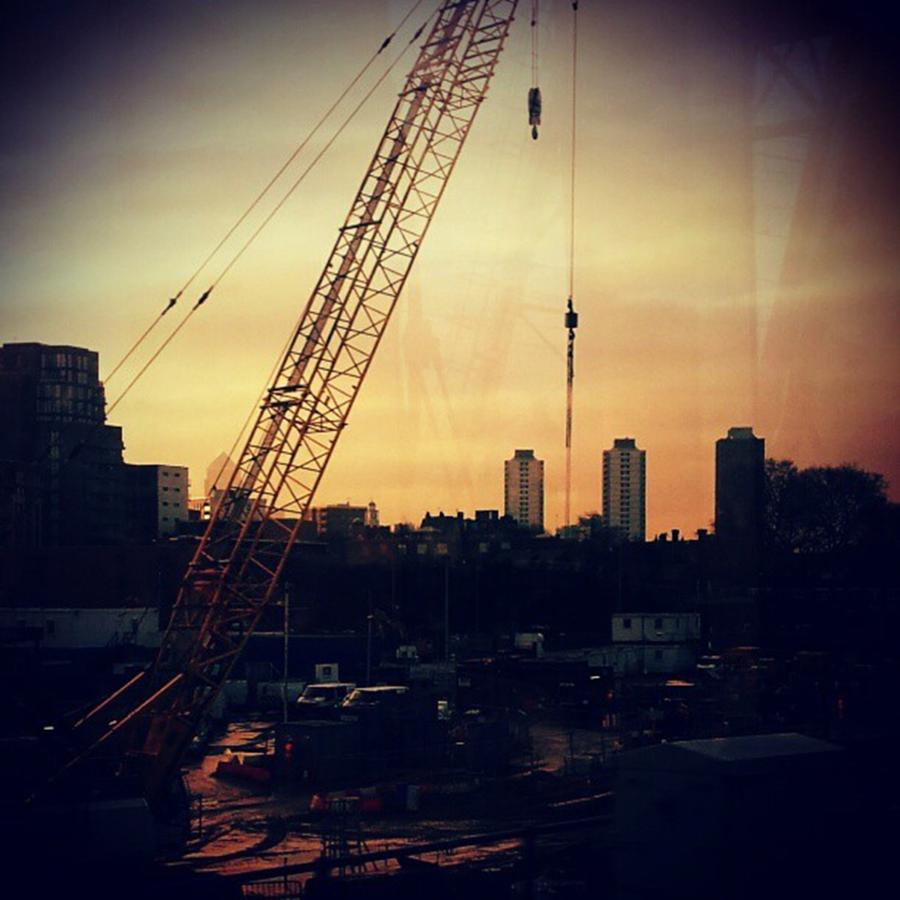 London Photograph - #crossrail #cranes #london #stratford by Julie Featherstone