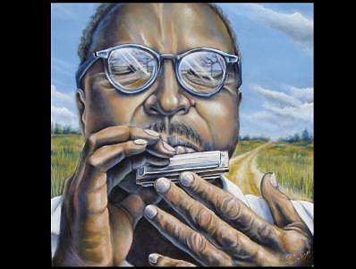 Blues Music Painting - Crossroads by Brett Caplinger Blues Music Painting - Crossroads by Brett Caplinger