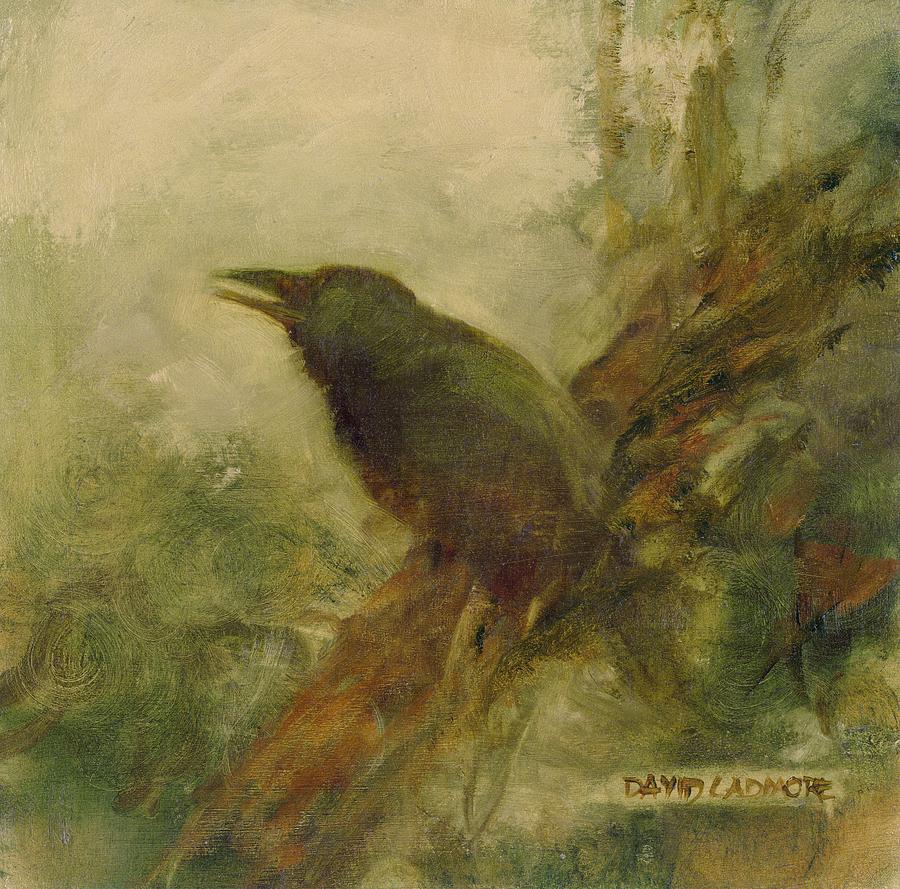 Crow 14 Painting by David Ladmore