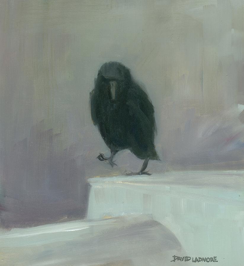Crow 16 Painting by David Ladmore