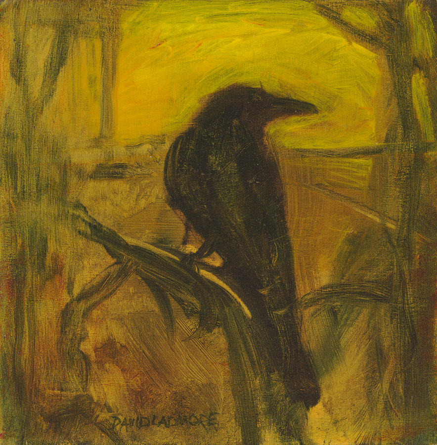 Crow 21 Painting by David Ladmore
