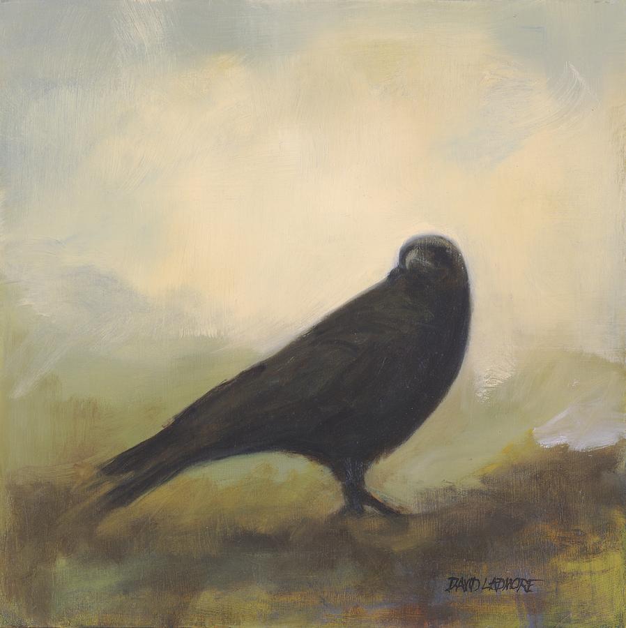 Crow 24 Painting by David Ladmore