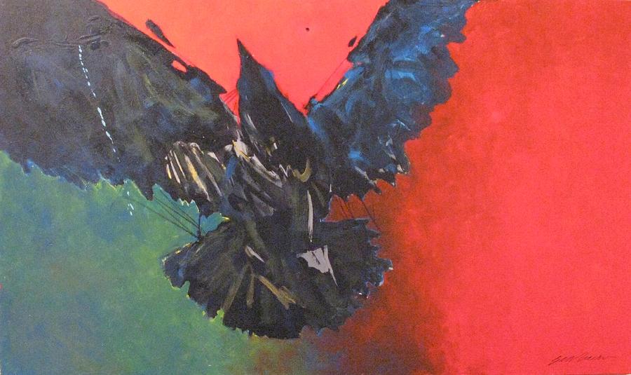 Crow Know Painting by Bert Seabourn