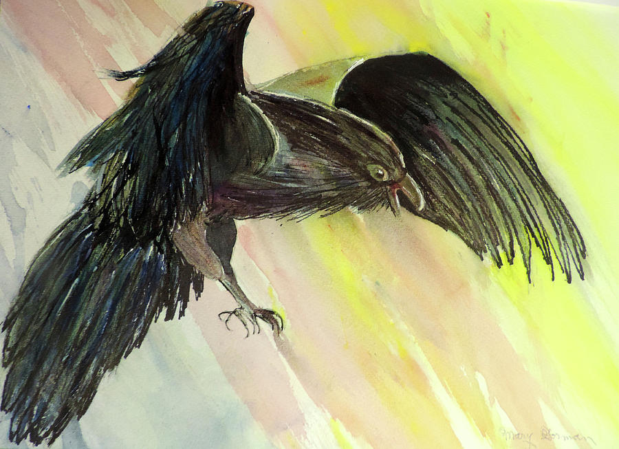 Crow Painting by Mary Gorman