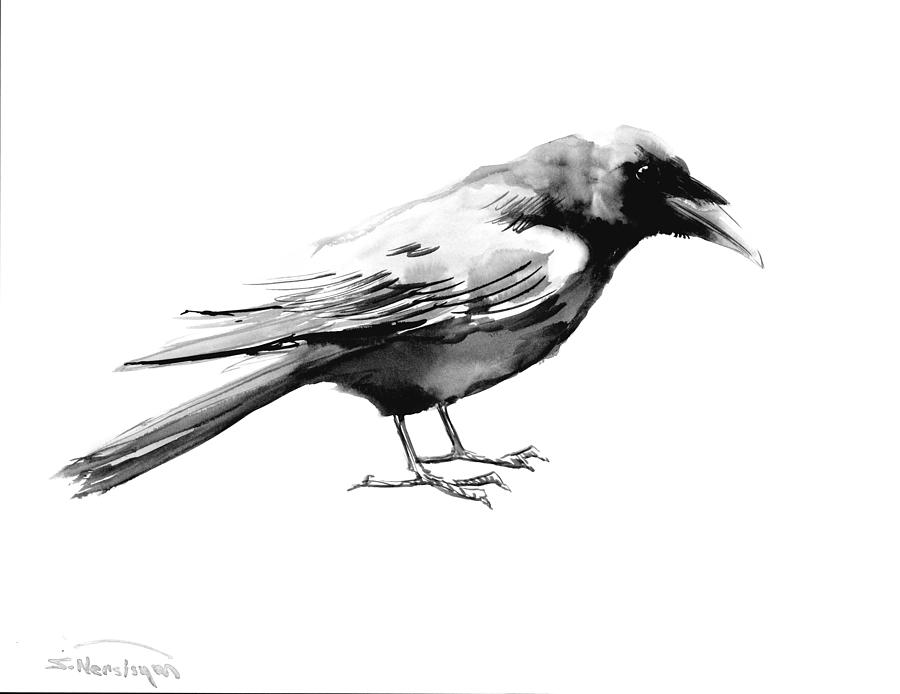 Crow Painting by Suren Nersisyan