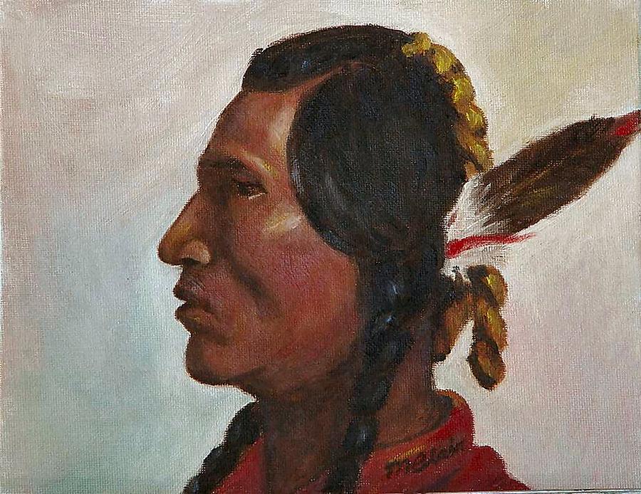 Native American Painting - Crow Warrior by Merle Blair Native American Painting - Crow Warrior by Merle Blair