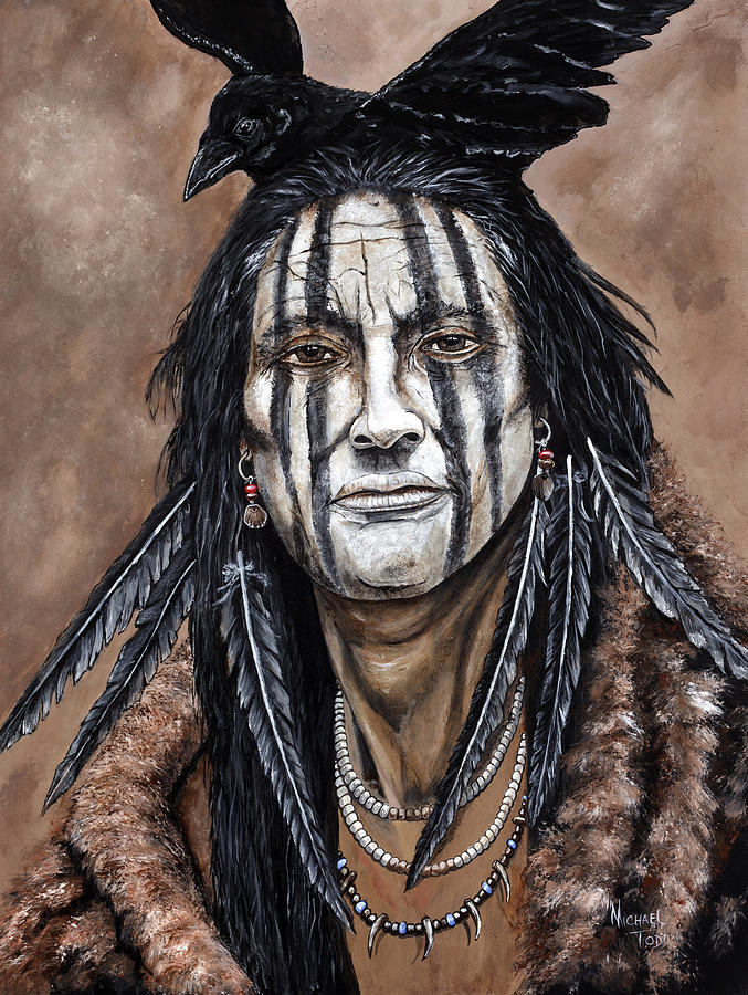 Crow warrior Painting by Michael Todd
