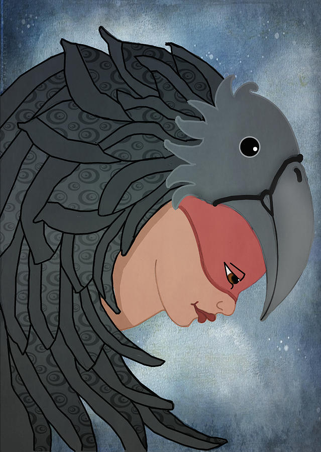 Crow Warrior Queen Painting