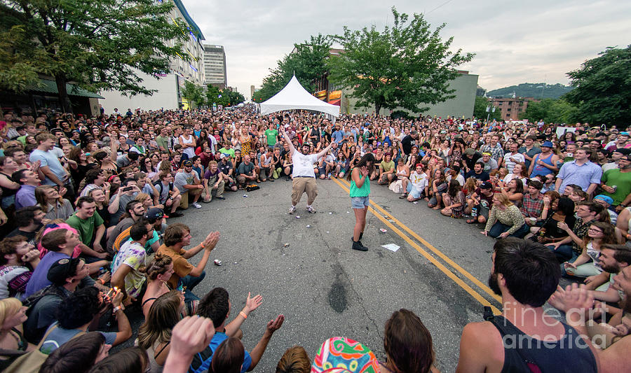 Asheville Photograph - Crowd at Bele Chere Festival by David Oppenheimer