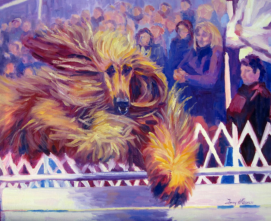 Dog Painting - Crowd Pleaser by Terry  Chacon