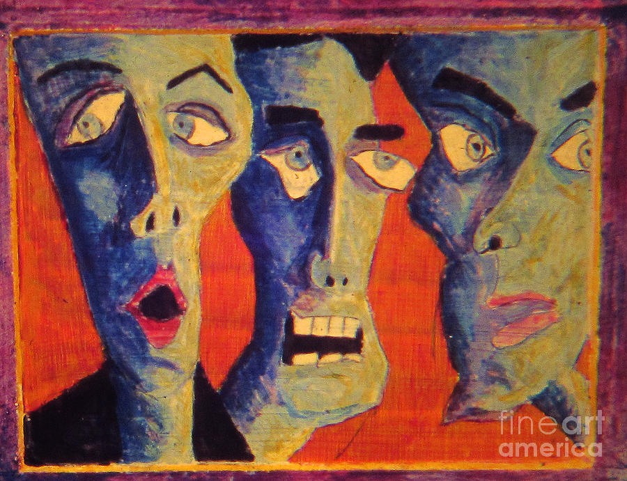 Surrealism Painting - Crowd Reaction by Jeff Birr