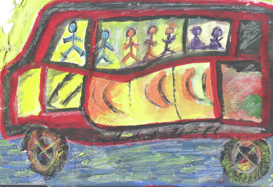 Crowded Bus Mixed Media by Joseph F - Fine Art America