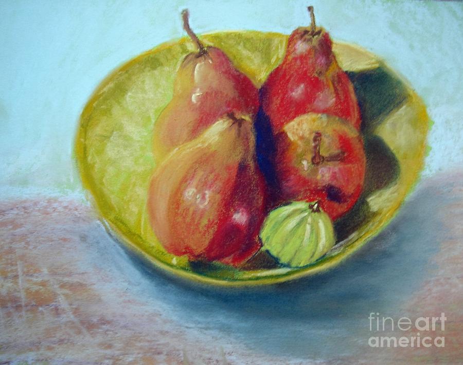 Crowded Pears Pastel by Angela Cartner