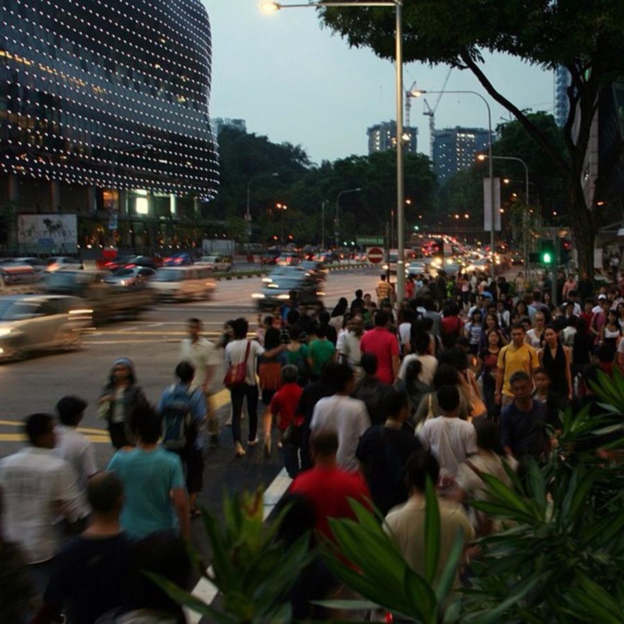 Urban Photograph - Crowded Street #singapore #urban by Zin Zin