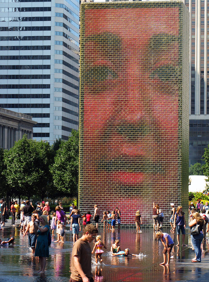 Crown Fountain Chicago Photograph by Frank Winters