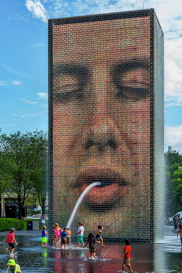 Crown Fountain Photograph by Kelley King