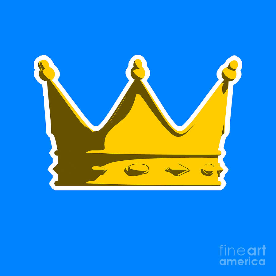 Queen Digital Art - Crown Graphic Design by Pixel Chimp