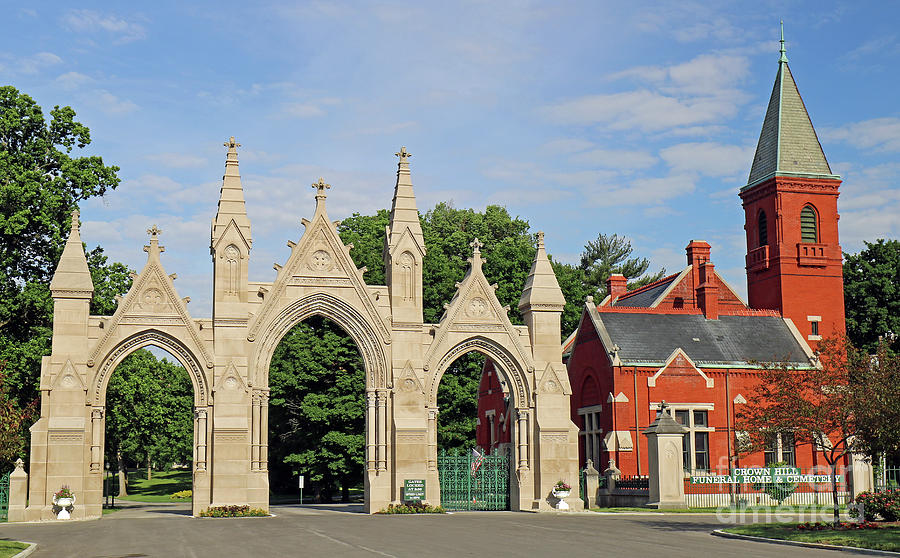 Crown Hill Cemetery Gate Photograph by Steve Gass