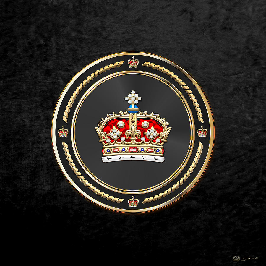 Crown of Scotland over Black Velvet Digital Art by Serge Averbukh