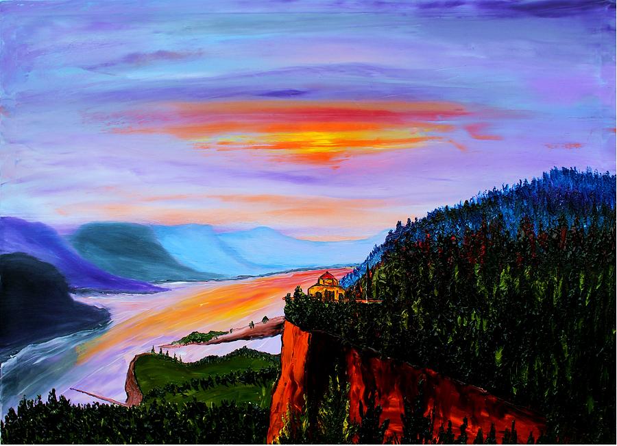 Crown Point At Columbia RiverGorge #1 Painting by James Dunbar