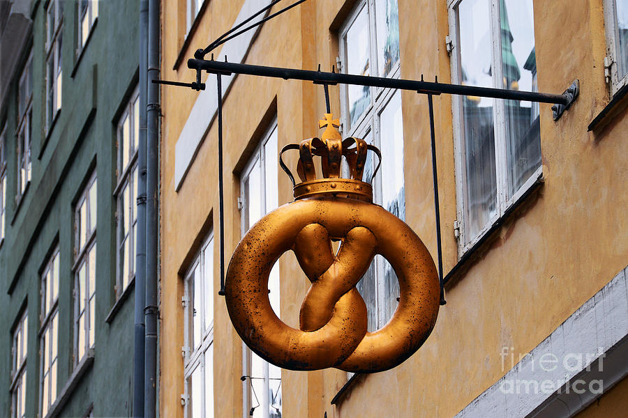 Crowned Pretzel in Copenhagen Photograph by Catherine Sherman