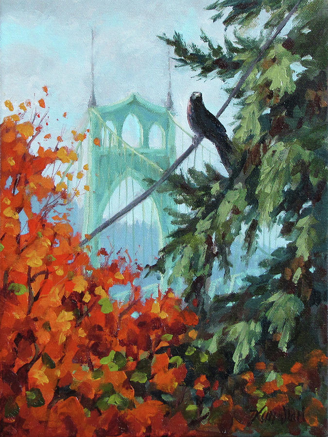 Crows Eye View Painting by Karen Ilari