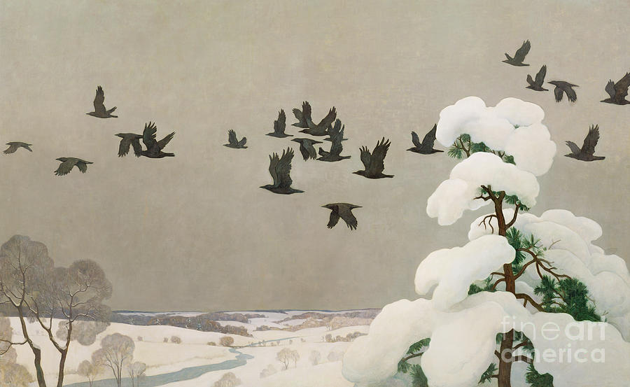 Crows in Winter Painting by Newell Convers Wyeth