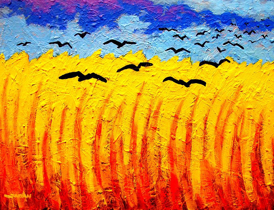 Impressionism Painting - Crows Over Vincents Field by John  Nolan
