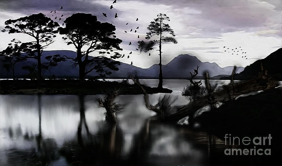 Crows Scenery 01 Painting by Gull G