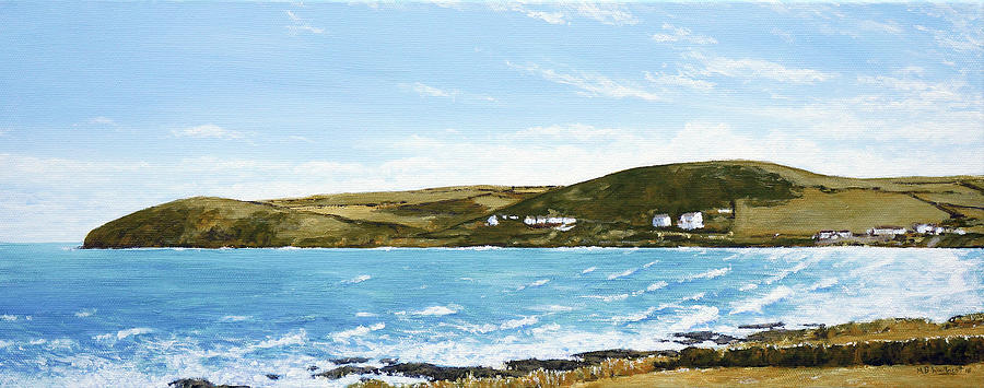 Croyde Bay and Baggy Point Painting by Mark Woollacott