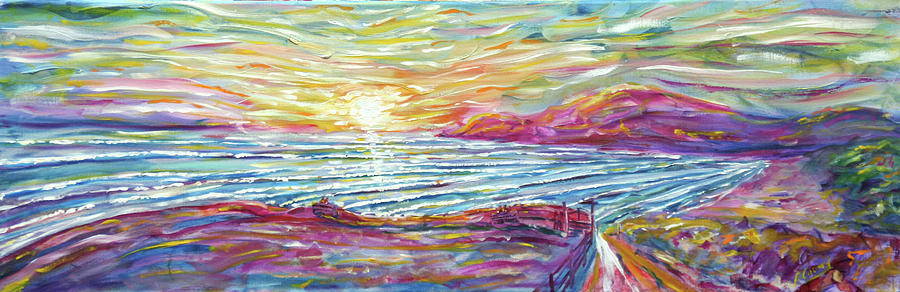 Croyde Bay Painting by Pete Caswell