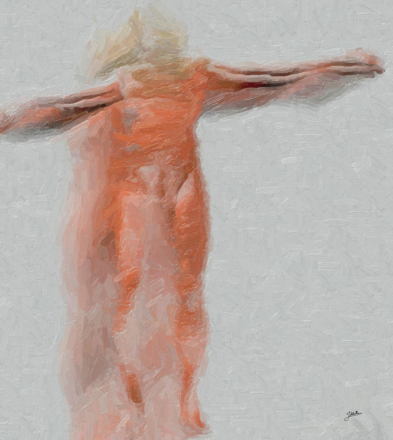 Abstract Digital Art - Crucified anonymous by Joaquin Abella